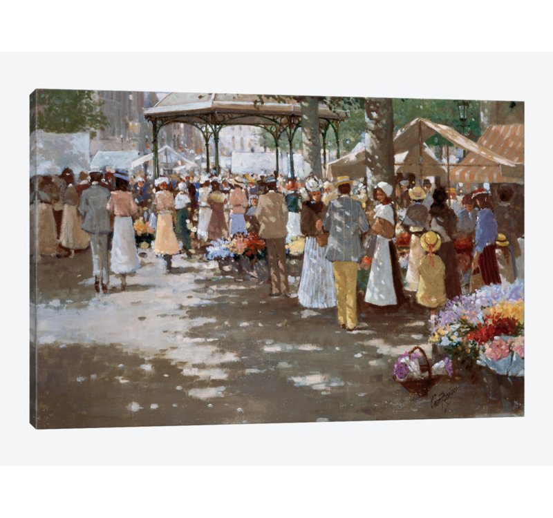 « old marketplace i », reproduction sur toile, H 12 po x l 18 po x P 1,5 po