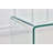 Transparent End Table,Tempered Clear Bent Glass Sidetable