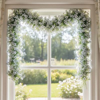 4Pcs Spring Artificial Ivy Garland, 5.7Ft/Pc Spring Decorations UV Resistant Fake Daisy Floral Vine Hanging Flower, Hanging Daisy Garland For Home Garden Decor Wall Wedding Backdrop, Easter Decorations