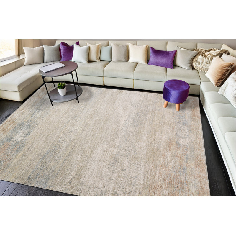 Stamey 12503-998 LT GRIS / GRIS / BEIGE, Rectangle 9 pi 2 po x 12 pi 10 po