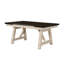 Table de salle à manger 7 pièces gris craie, design transitionnel, bois massif, table avec feuilles autoportantes, chaises rembourrées, pouvant accueillir 6 personnes en gris, coussins de chaise extensibles, sièges pour