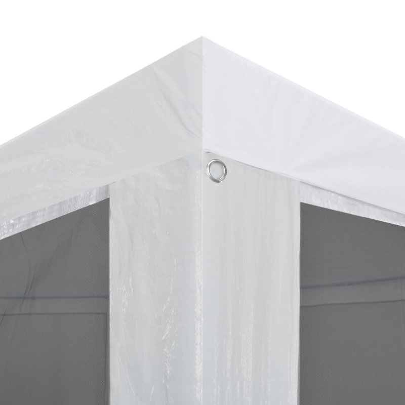 3m x 4m Steel Party Tent, White, 3 x 4 m, with 4 Sidewalls