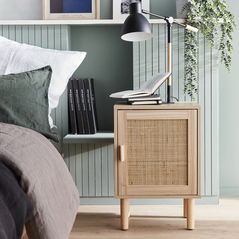 Mann 40cm W Manufactured Wood Bedside Table