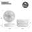 USB Rechargeable Desktop Fan, Foldable Wall Mounted Cooling Fan with LED Light, 4 Speed Cooler Fan