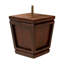 4-1/2 In. X 4 In. Stained Espresso Solid Hardwood Round Bun Foot (4-Pack)-95998095