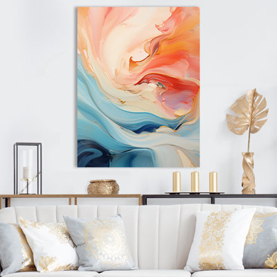 «Teen Secrets Vintage Watercolor Wavesi», reproduction d'art sur toile