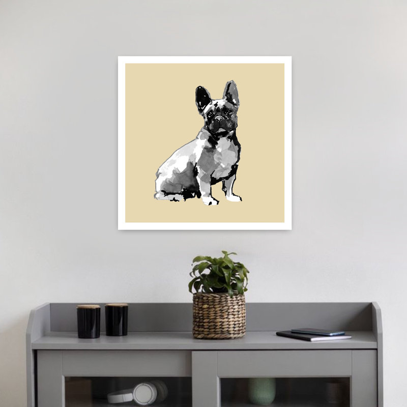 Art contemporain, chien très moderne, H 18 po x l 18 po