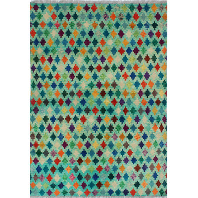 Devona One-of-a-Kind 4'8" X 6'6" Wool Area Rug in Green