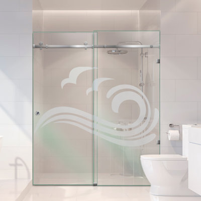 Portes de douche coulissantes en verre l 60 po x H 80 po