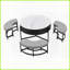 Table basse moderne à plateau relevable avec rangement 3 repose-pieds - Centre de table peu encombrant-564579914-564579959