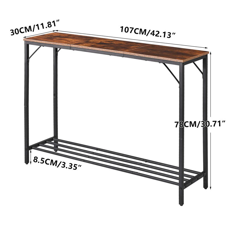 Annam 107cm Console Table, Brown