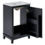 Petit meuble-lavabo moderne de 20 pouces avec lavabo en céramique - 20 * 14,5 * 33,3 pouces, rangement spacieux, 1 porte à fermeture douce-759920103