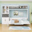 Lit escamotable en bois avec canapé, tablettes de rangement, lumières et ports USB-786579311-786579305