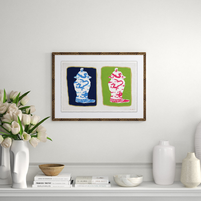 Dragon Jar Pair Print by Dana Gibson