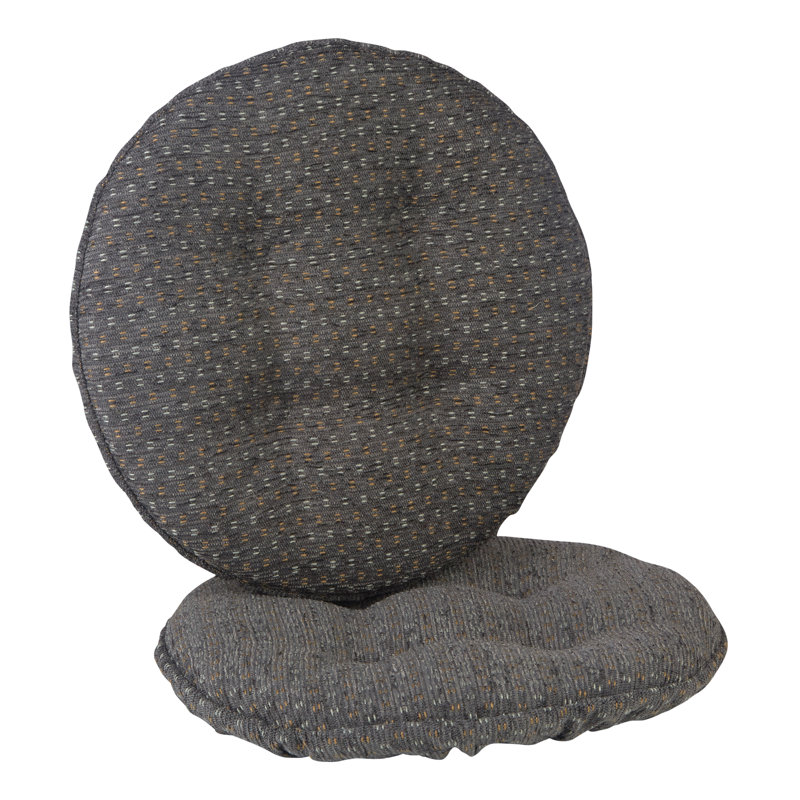 Coussin de siège de tabouret de bar texturé antidérapant, rond de 14 pouces, Gris