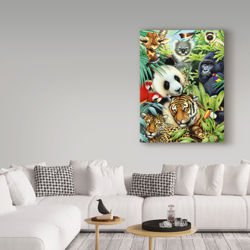 « couleur jungle portrait », reproduction de peinture à l’acrylique sur toile tendue, H 19 po x l 14 po x P 2 po