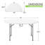 Round Foldable Plastic Table Collapsible Circular Steel Frame with Carry Handle-75185294-71837340