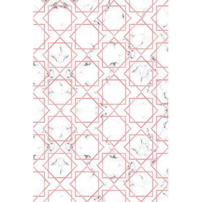 Raine Pink/White Indoor/Outdoor Rug