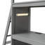 Lit superposé Led & Ports, simple au-dessus d'un lit simple, gris - Lit confortable et pratique avec rangement supplémentaire avec tablettes à tiroirs-1961745483