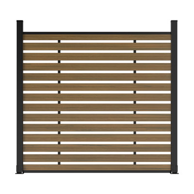 6 Ft H Composite Horizontal Semi-Privacy Fence For Outdoor Patio, Backyard And Garden Privacy Fence