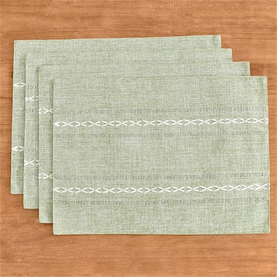 Pinjarra Linen Placemats Washable Fabric Table Placemats
