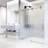 Elan 56-60" W x 74" H Sliding Frameless Shower Door with 3/8" Fluted Glass-98714577