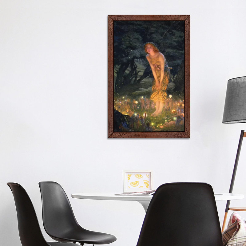 Midsummer's Eve - Painting on Canvas, Brown Framed, 101.6 cm H x 66.04 cm W