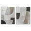 «Shades of Grey Diptych», reproduction d'art sur toile encadrée par Art Remedy, cadre argenté, 30 x 36-1364066137-1364066147