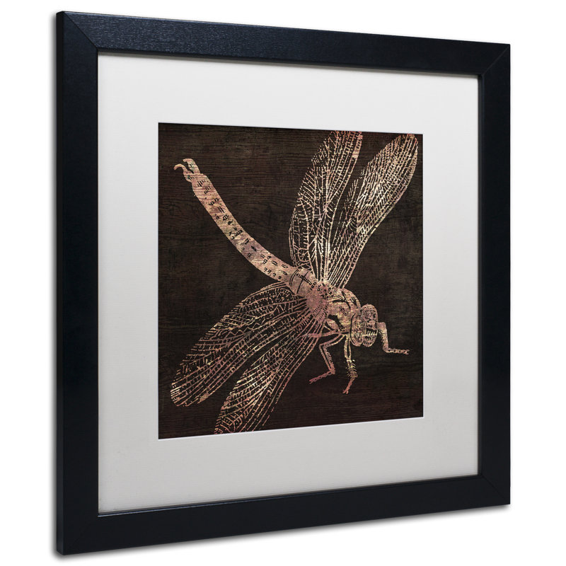 «Dragonfly» par Jadaya, impression encadrée, H 16 po x l 16 po x P 0,5 po, Blanc