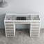 13 Drawer Mirrored Dressing Table Set with Decorative Vanity Stool