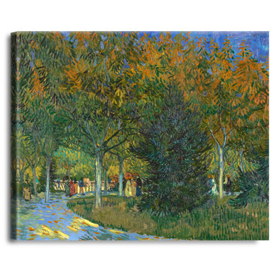 Sentier dans le parc par Vincent Van Gogh. Reproduction d'art classique The World, estampe numérique sur toile, 1,5 po