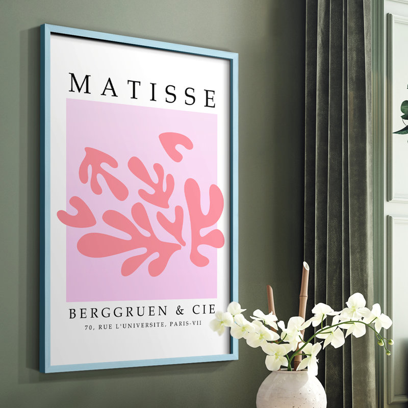 Matisse CECXLII, reproduction encadrée - bois massif, H 14 po x l 11 po, Bleu