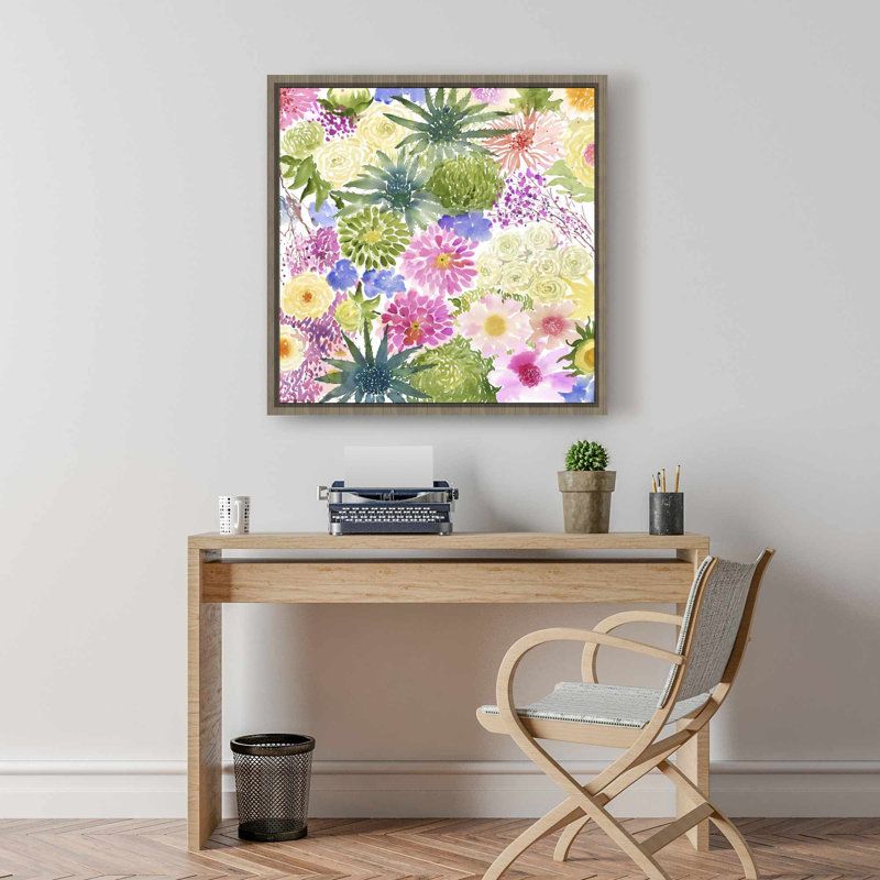 Toile botanique mauve | Fleurs exotiques, art encadré