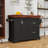 Large Kitchen Island with 2 Drawers, Spice and Towel Racks-1936147213
