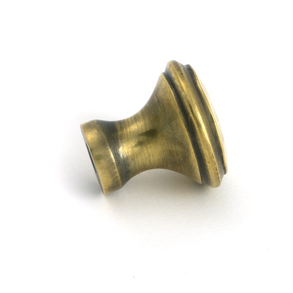 Hammered Round Knob, Aged Brass, 0.79" Knob Diameter