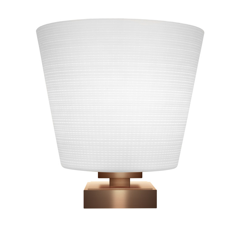Lannah Accent Lamp With 10" Glass, New Age Brass, White