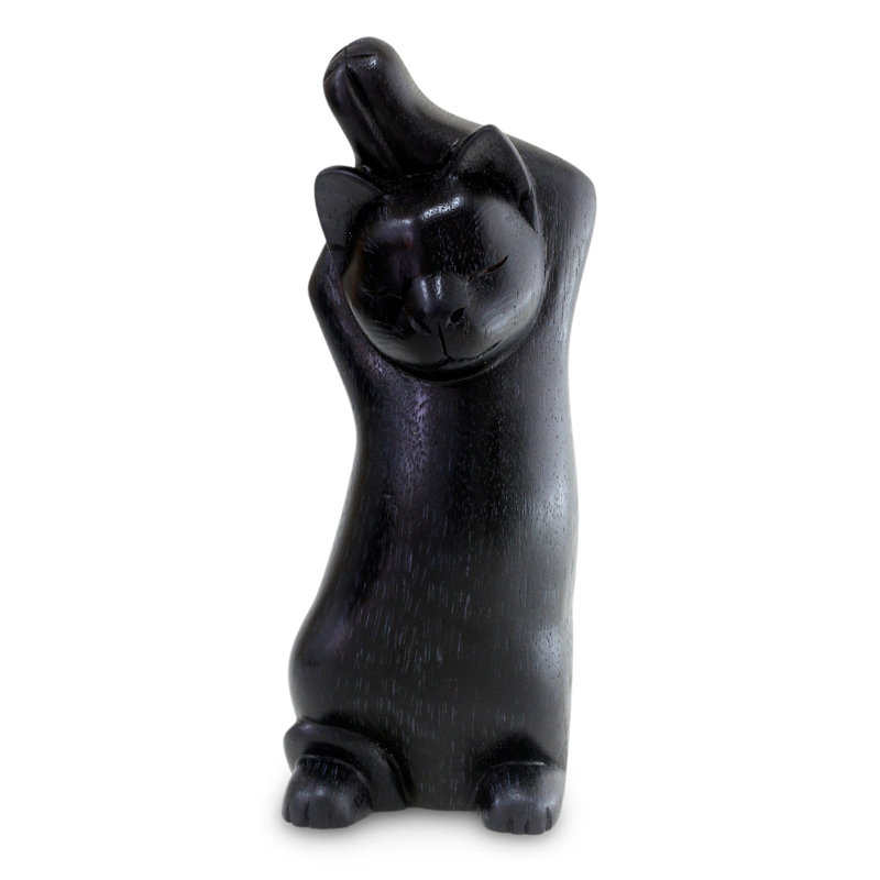 Figurine en bois pour chat stretch