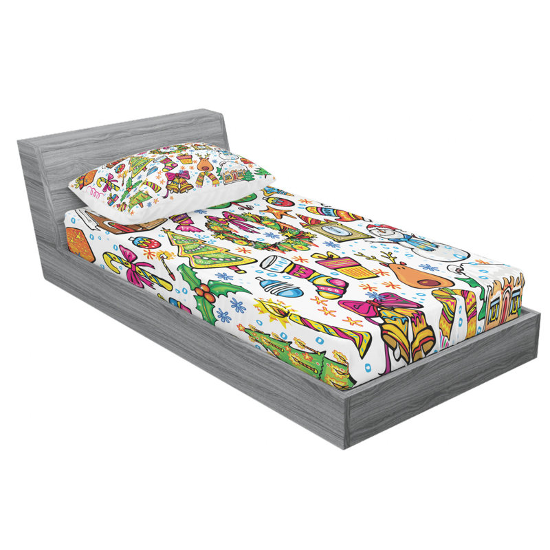 Microfiber Sheet Set, Twin Sheet Set with Fitted Sheet