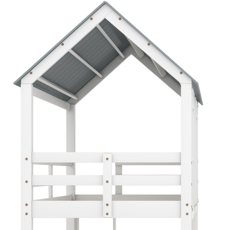Lit superposé simple avec lit gigogne Braedawn Kids
