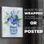 Bouquet bleu II - reproduction de toile seulement - non encadrée-117722155