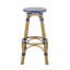 Ensemble de 2 tabourets de bar d'extérieur en ratine et aluminium 29,5 po, bleu marine, imprimé bambou-1407927821