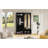 Hall Tree with 4 Rattan Doors, Versatile 4-In-1 Seating Bench with 6 Hooks, Mid-Century Entryway Shoe Cabinet with Adjustable Shelf-998845674