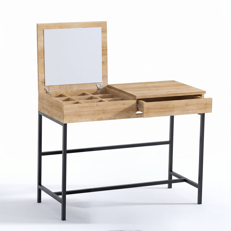 Aurelia Vanity Table with Flip-Top Mirror