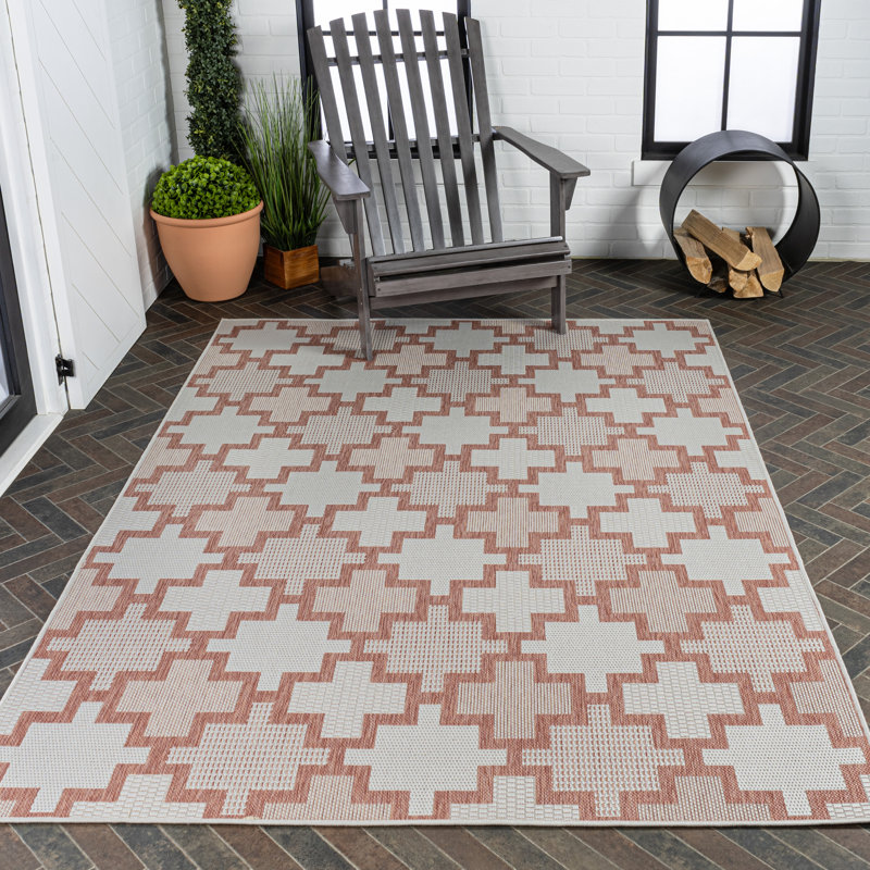 Tapis d'intérieur / extérieur Kaliee, Rectangle 2 pi 11 po x 4 pi 11 po