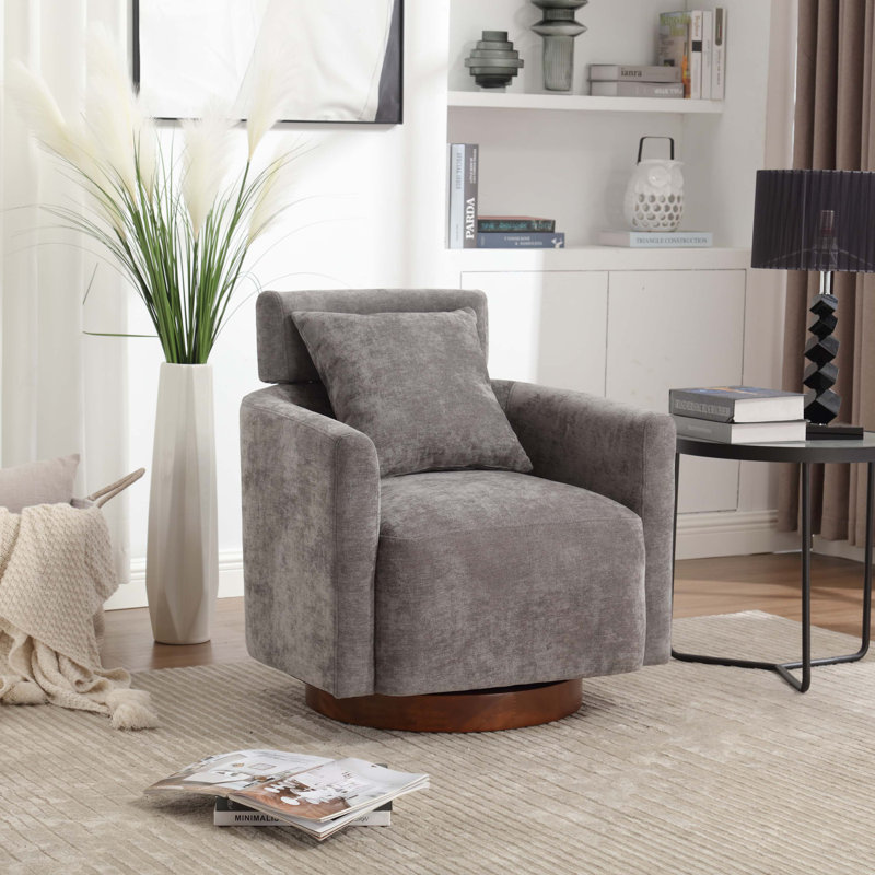 multi-gear adjustment backrest, soft and comfortable chenille fabric, ergonomic design  chair, Grey Chenille