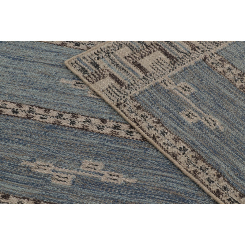 Scandinavian Wool Geometric Area Rug, Rectangle 6' x 9'