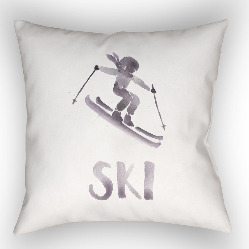 Indoor/Outdoor Throw Pillow, 20" H x 20" W x 4" D, Dark Purple