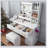 Vanity Desk With LED Mirror, Power Outlet, And Storage, Perfect For Makeup And Organization, Ideal For Girls And Women