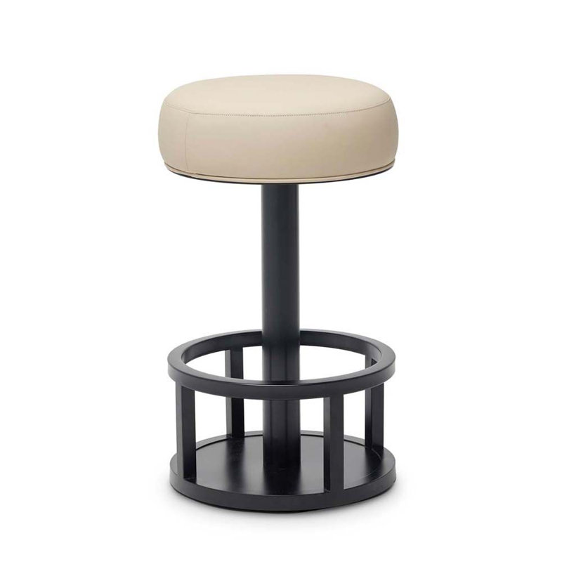 Drake Swivel Upholstered Stool with Metal Frame