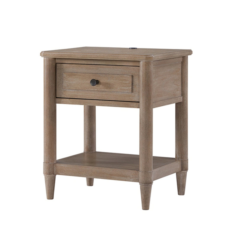 Petite table de chevet fonctionnelle avec rangement